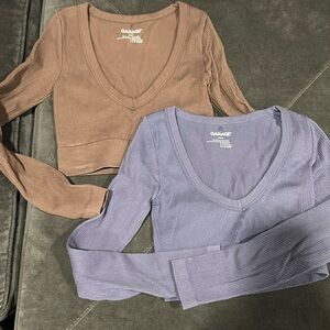 Lot of 2 Long Sleeve Garage Tops XS